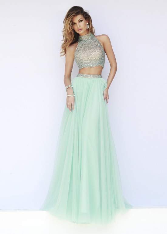 Sherri Hill 11220 Mint Prom Dress 2015